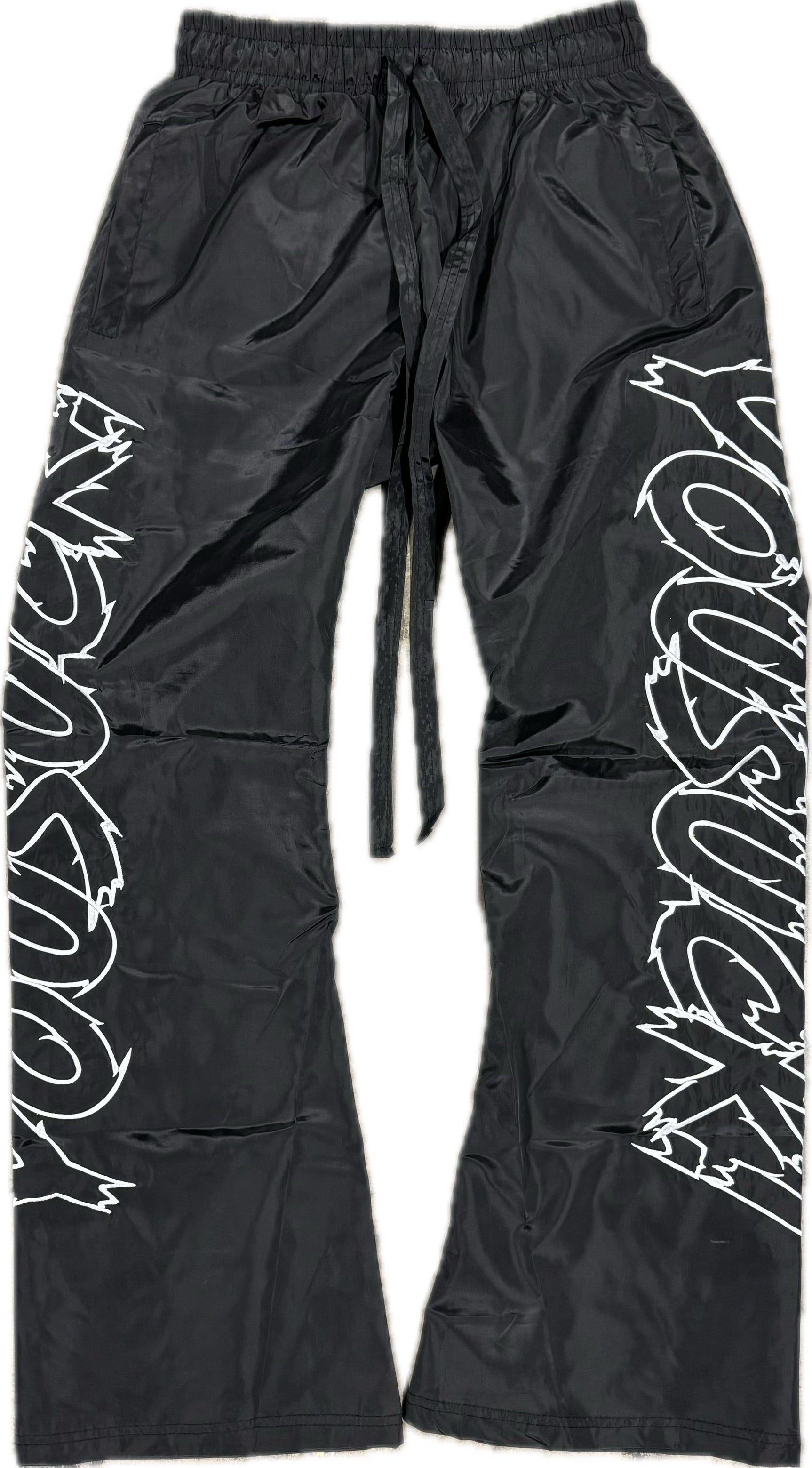 YS! BLACK NYLON PANTS